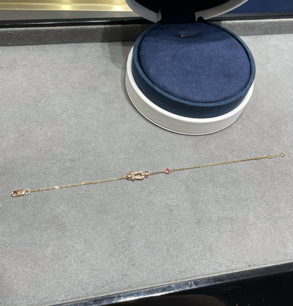 TimiFORCE 10 DIAMOND CHAIN LINK PINK GOLD BRACELET