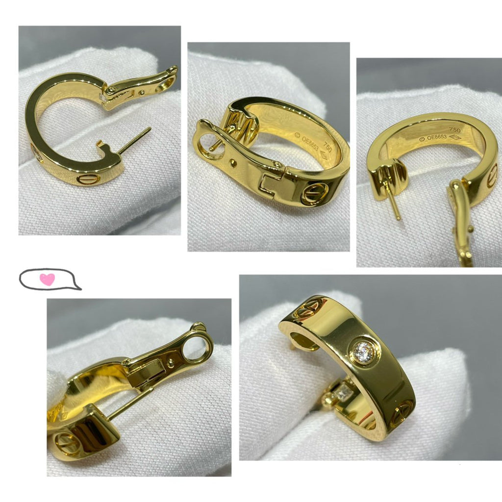 TimiLOVE 5.5MM 1 DIAMOND EARRINGS