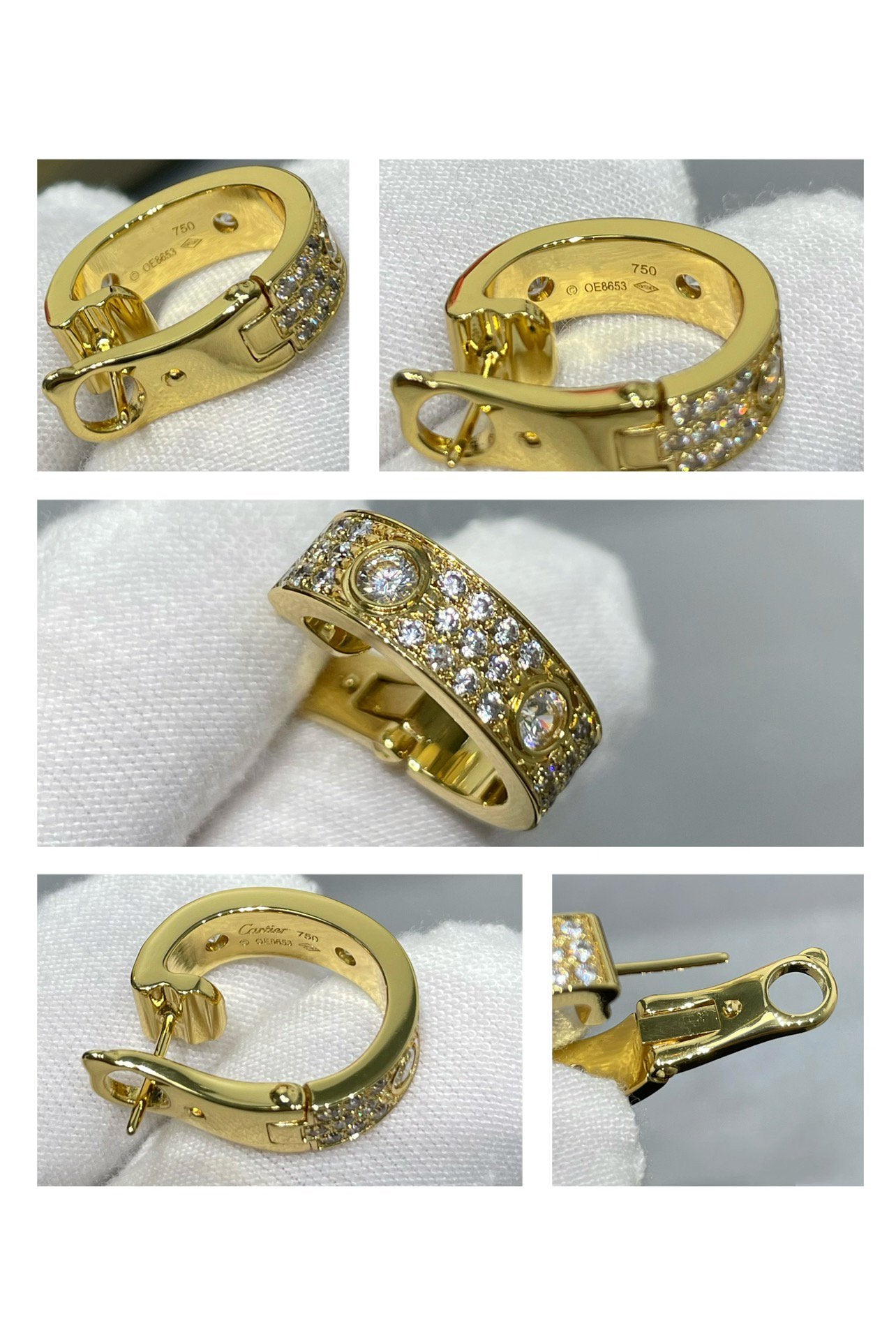 TimiLOVE 5.5MM DIAMOND PAVED EARRINGS