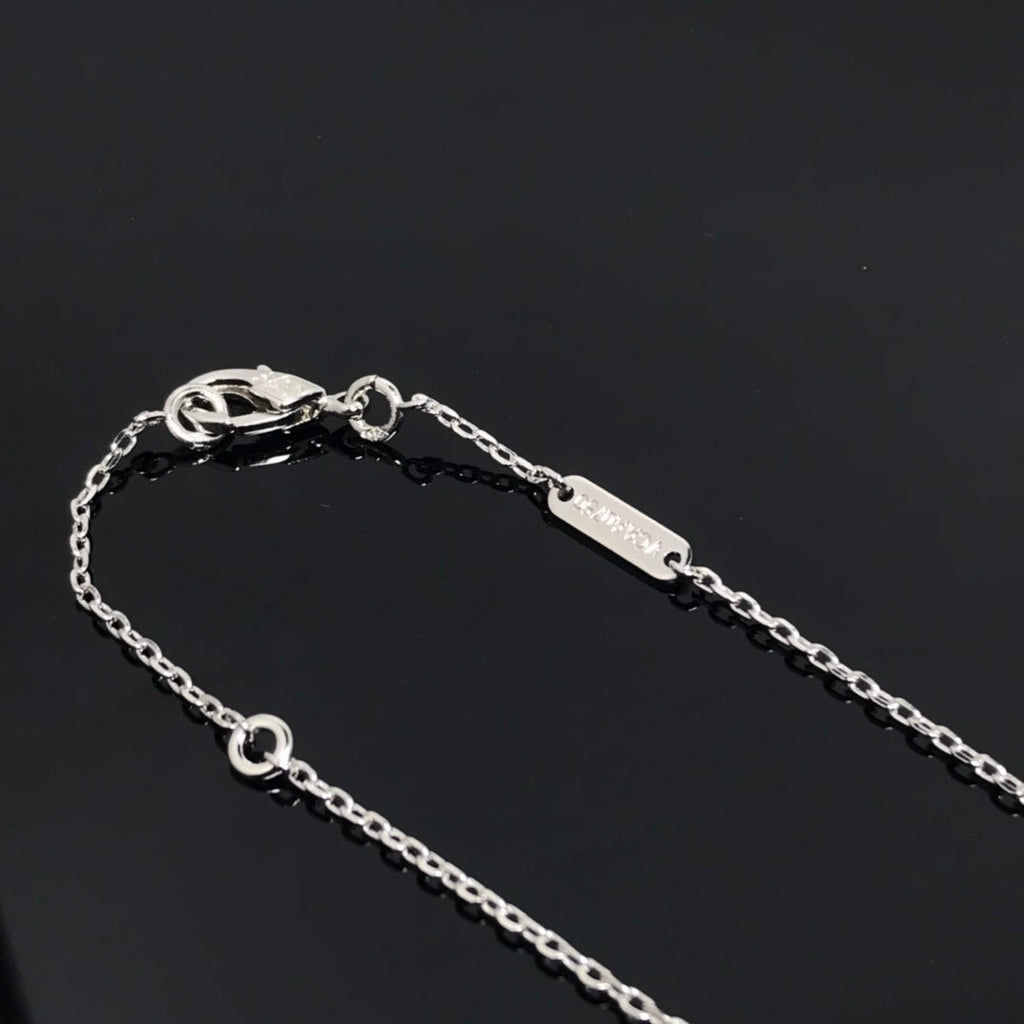 TimiCLOVER PIETERSITE SILVER LONG NECKLACE