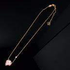 TimiCOLOR BLOSSOM PINK MOP SUN GOLD NECKLACE