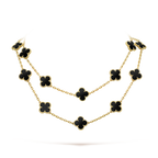 TimiCLOVER 20 MOTIFS ONYX NECKLACE