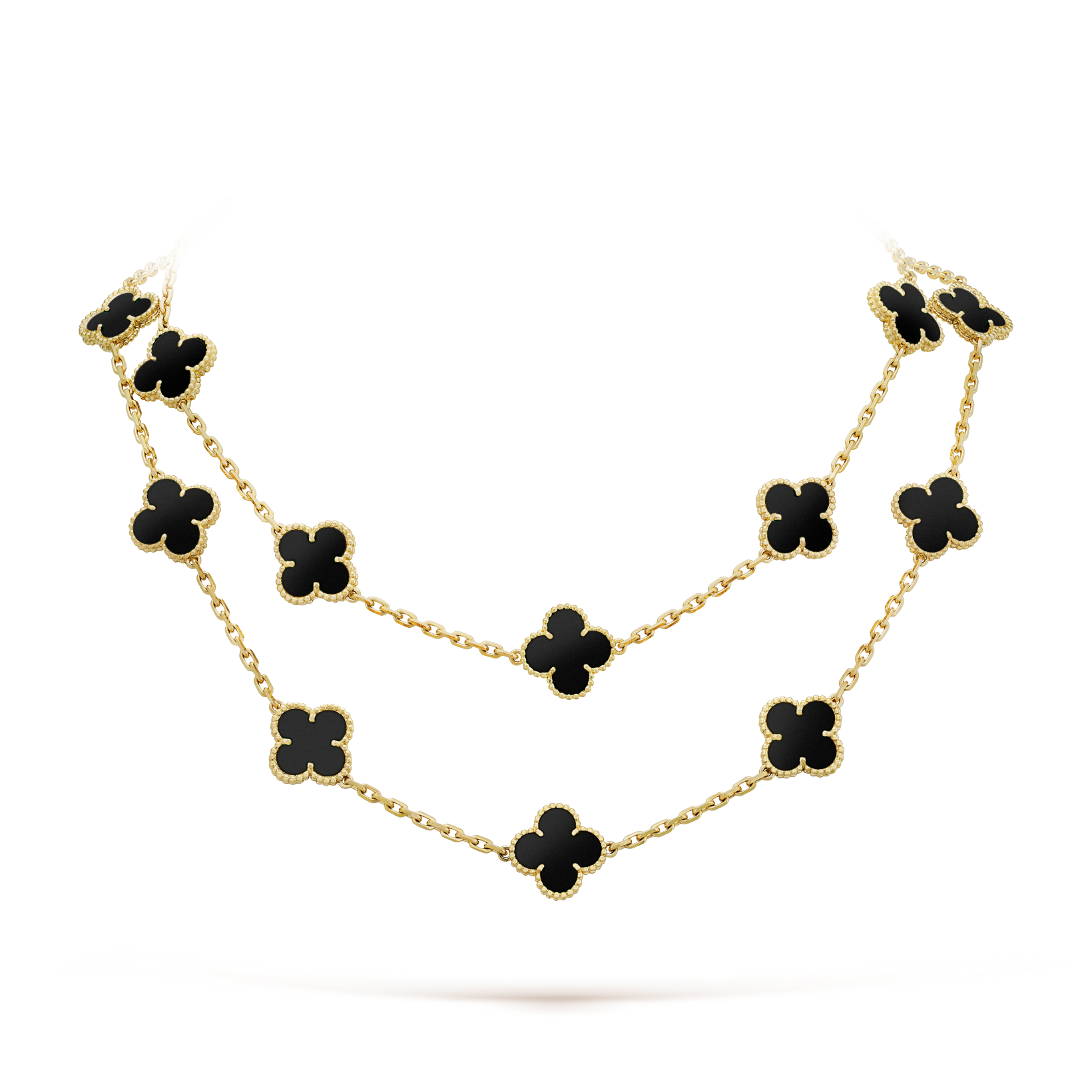 TimiCLOVER 20 MOTIFS ONYX NECKLACE