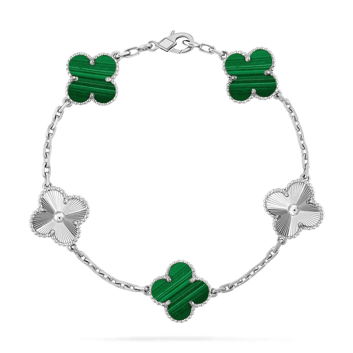 [Timi]New  CLOVER 5 MOTIF MALACHITE BRACELET COLLECTION