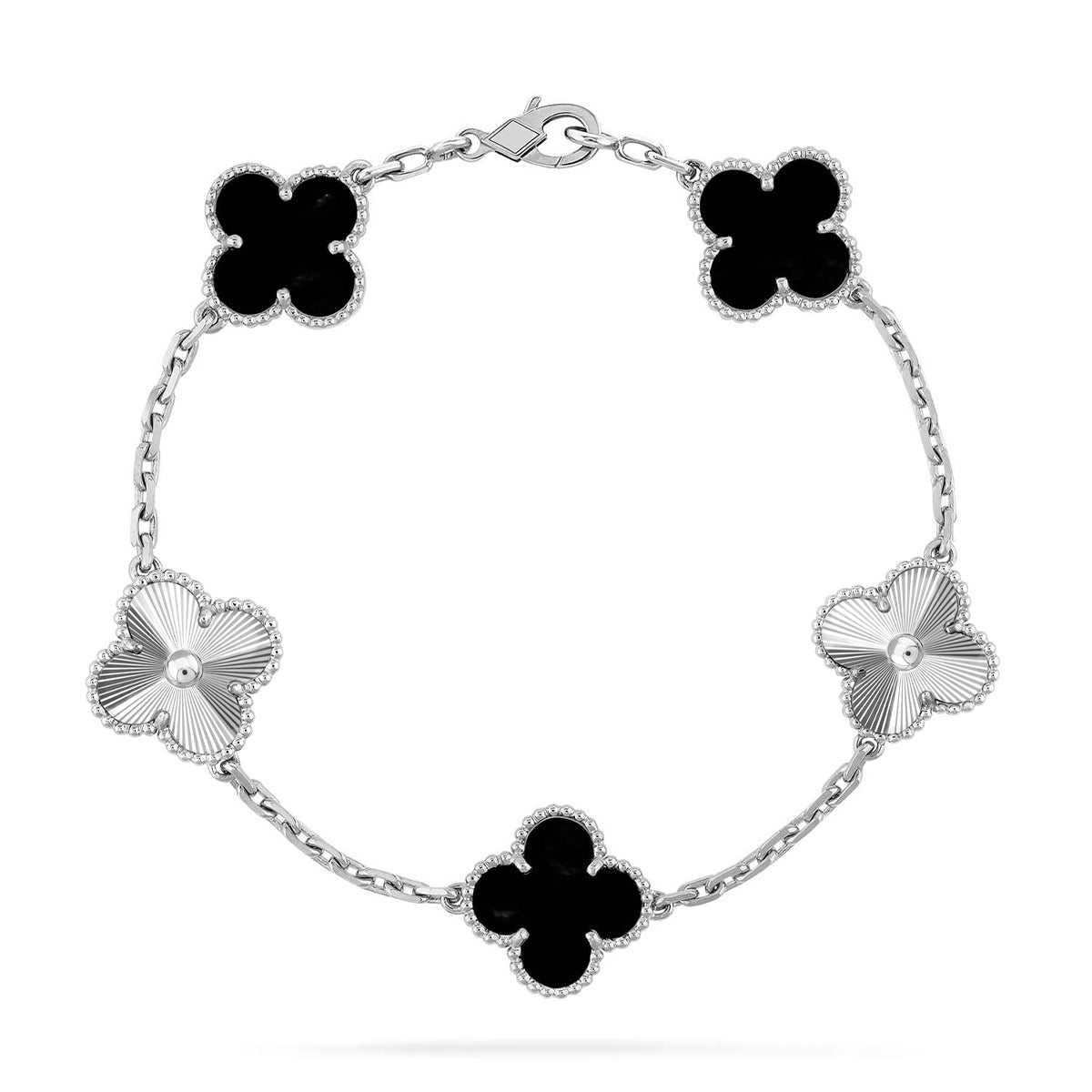 [Timi]New CLOVER 5 MOTIF ONYXS BRACELET COLLECTION