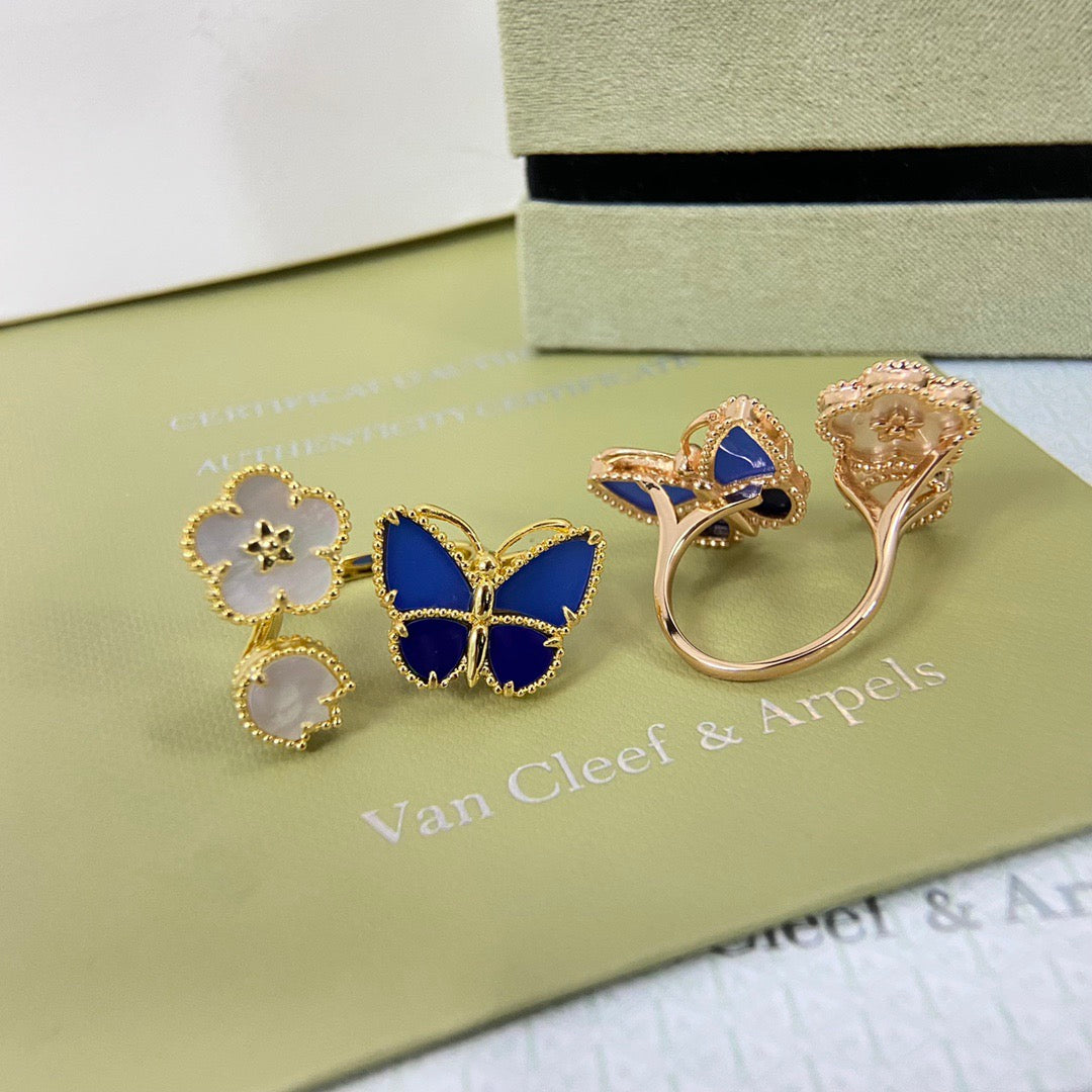 [Timi] 2026 NEW MODEL SPRING LUCKY 3 MOTIF GOLD RING
