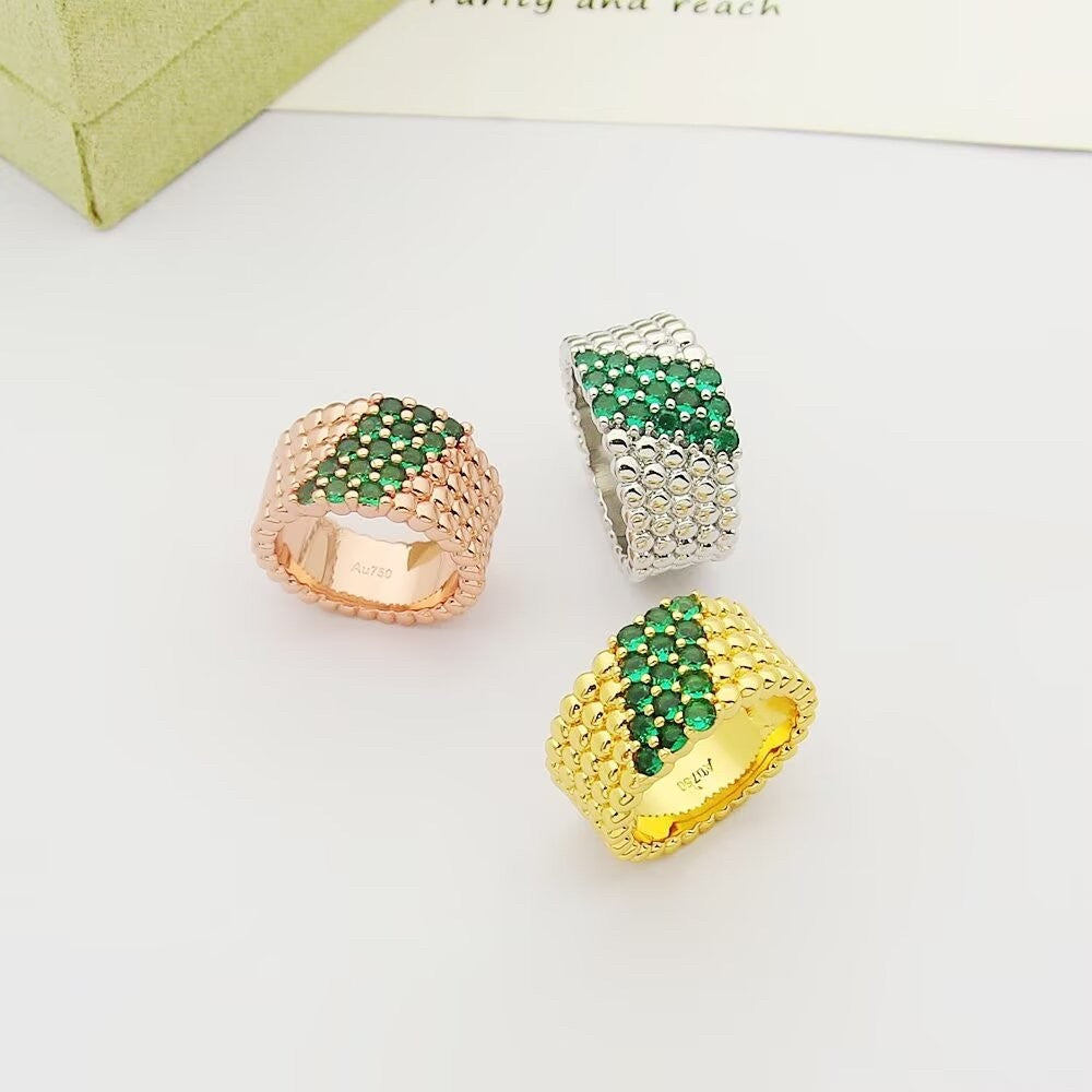 [Timi]  PERLEE DIAMOND RING ,5-ROW DIAMOND-SET DESIGN