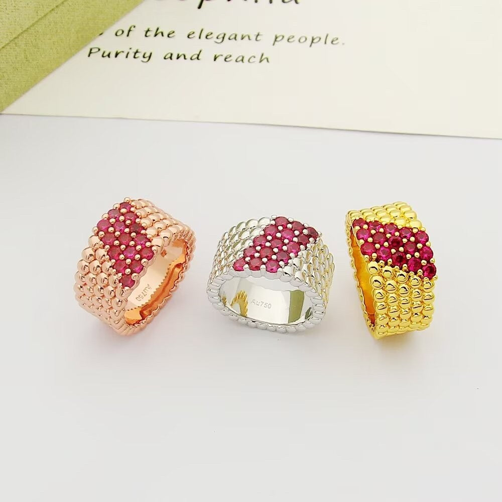 [Timi]  PERLEE DIAMOND RING ,5-ROW DIAMOND-SET DESIGN