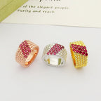 [Timi]  PERLEE DIAMOND RING ,5-ROW DIAMOND-SET DESIGN