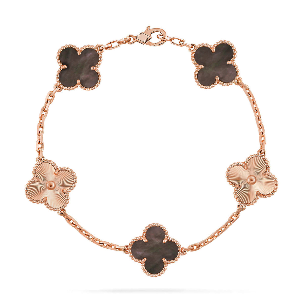 [Timi]New CLOVER 5 MOTIF GRAY MOP BRACELET COLLECTION