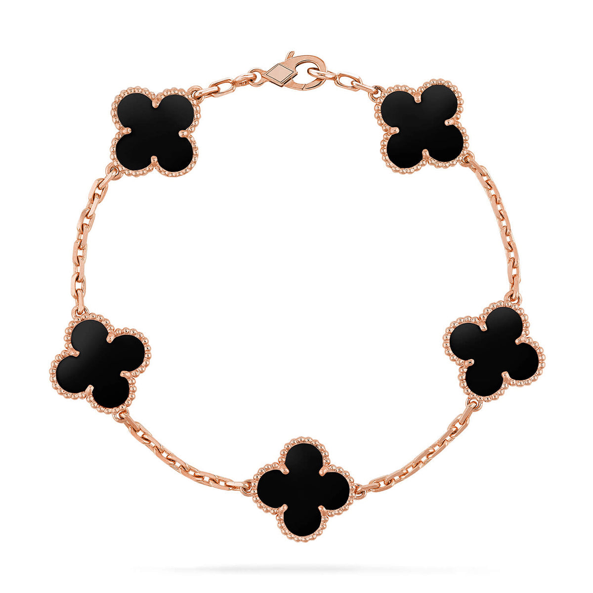 [Timi]New CLOVER 5 MOTIF ONYXS BRACELET COLLECTION