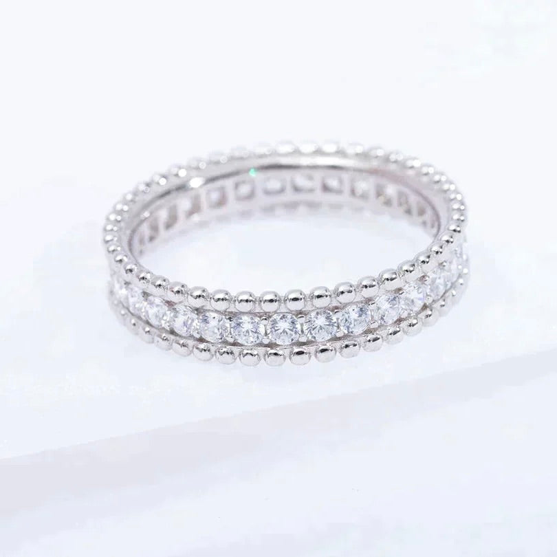 TimiPERLEE DIAMOND SILVER RING