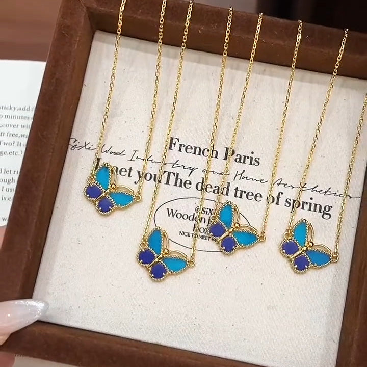 [Timi] 2026 BUTTERFLY BLUE   NECKLACE