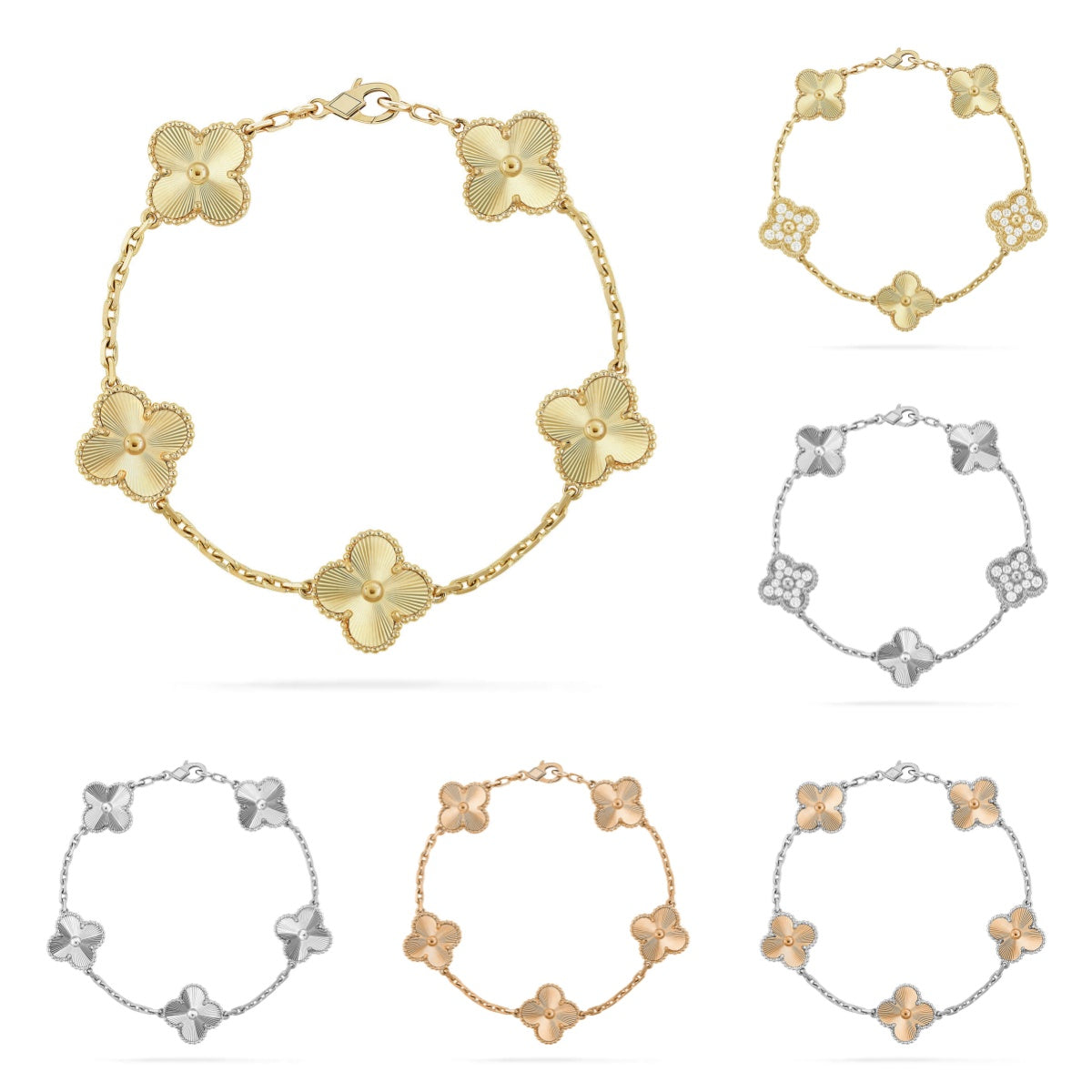 [Timi] CLOVER 5 MOTIF LASER BRACELET COLLECTION