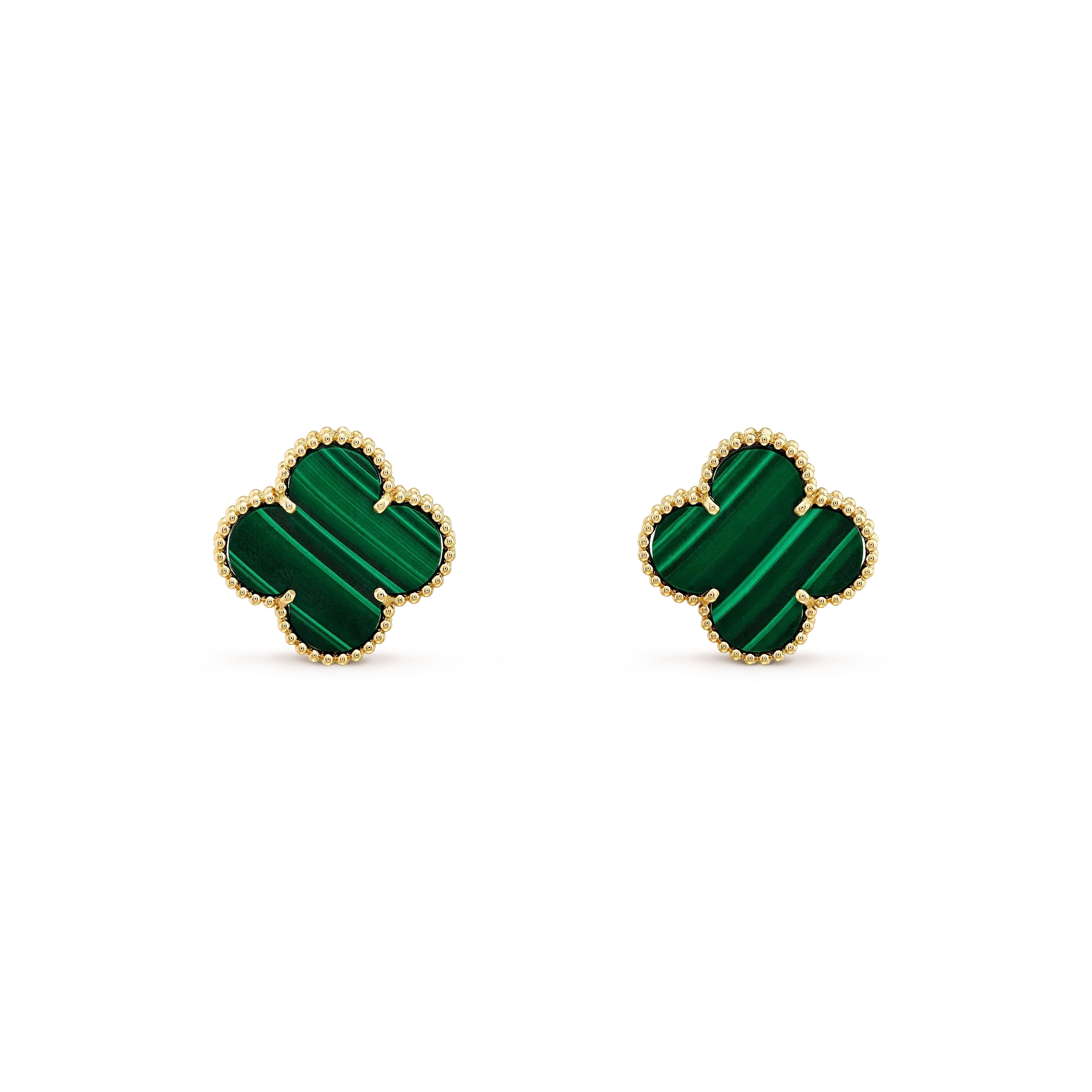 TimiCLOVER MINI 9.5MM MALACHITE  EARRINGS