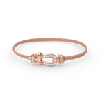 TimiFORCE SMALL HORSESHOE  DIAMOND CHAIN ROPE BRACELET
