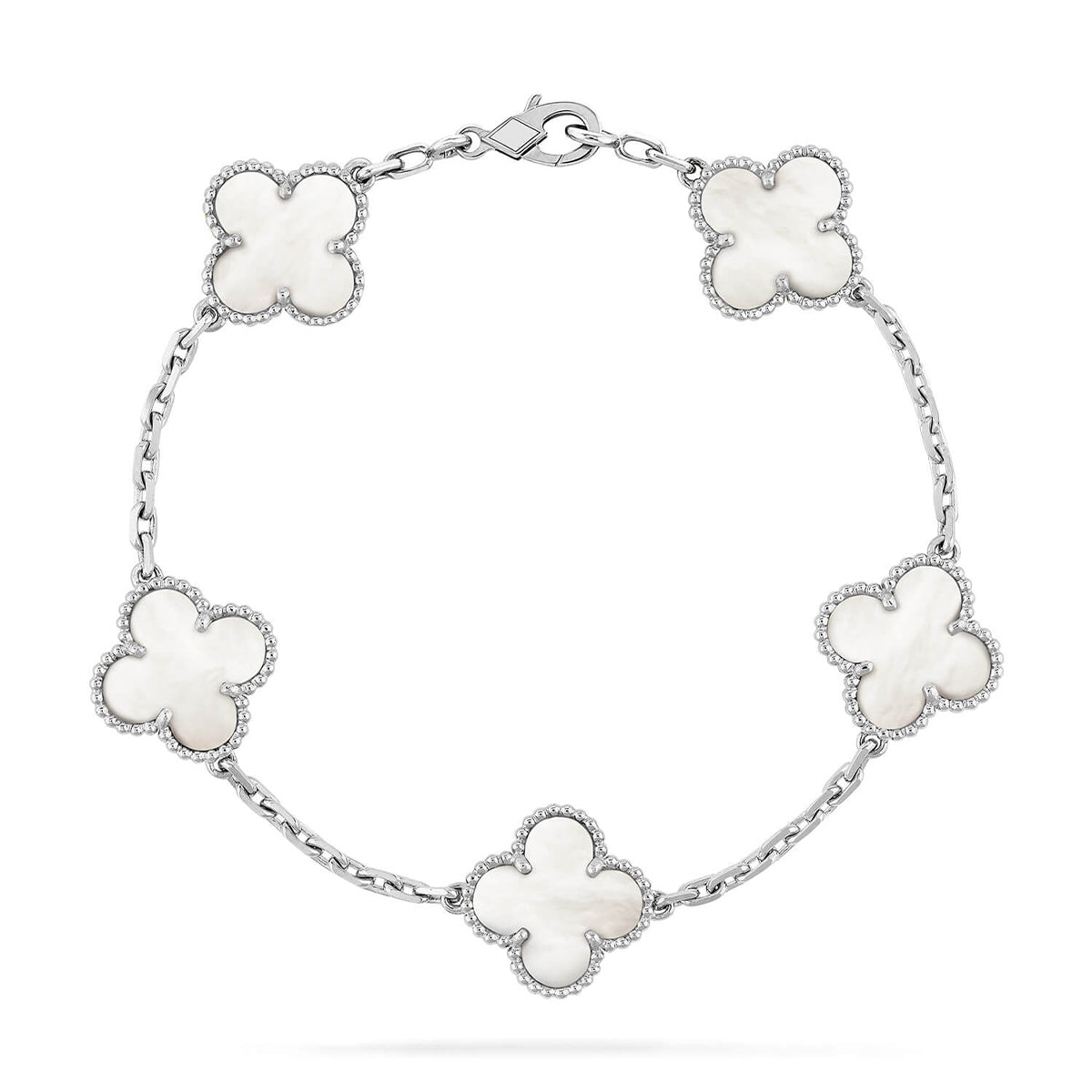 [Timi]New CLOVER WHITE PEARL MOP 5 MOTIF BRACELET COLLECTION