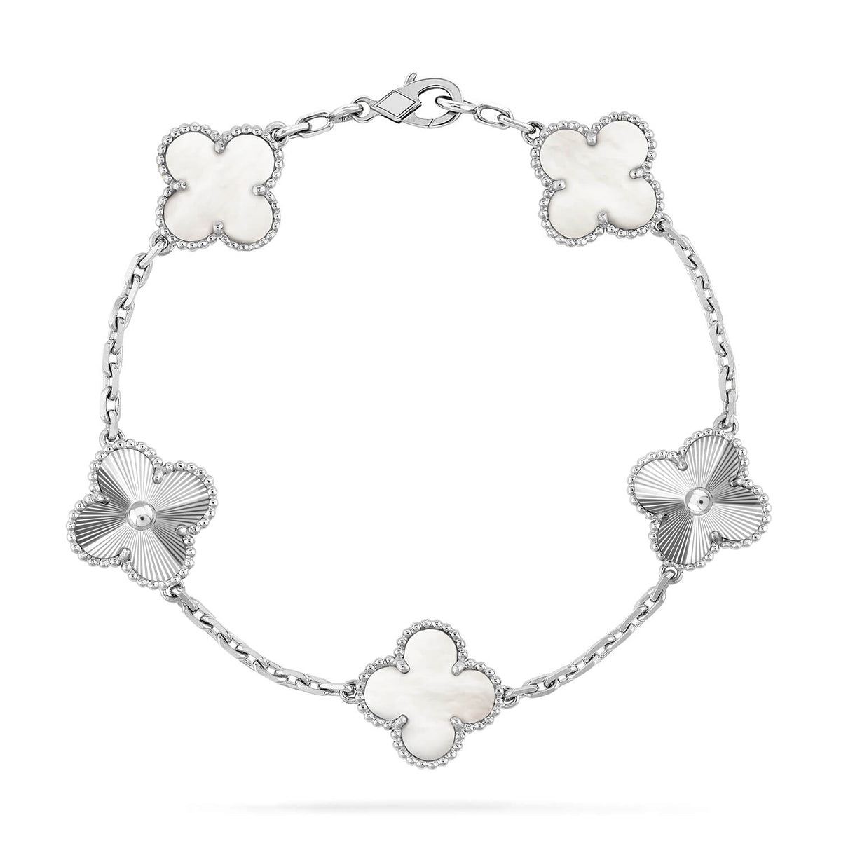 [Timi]New CLOVER WHITE PEARL MOP 5 MOTIF BRACELET COLLECTION
