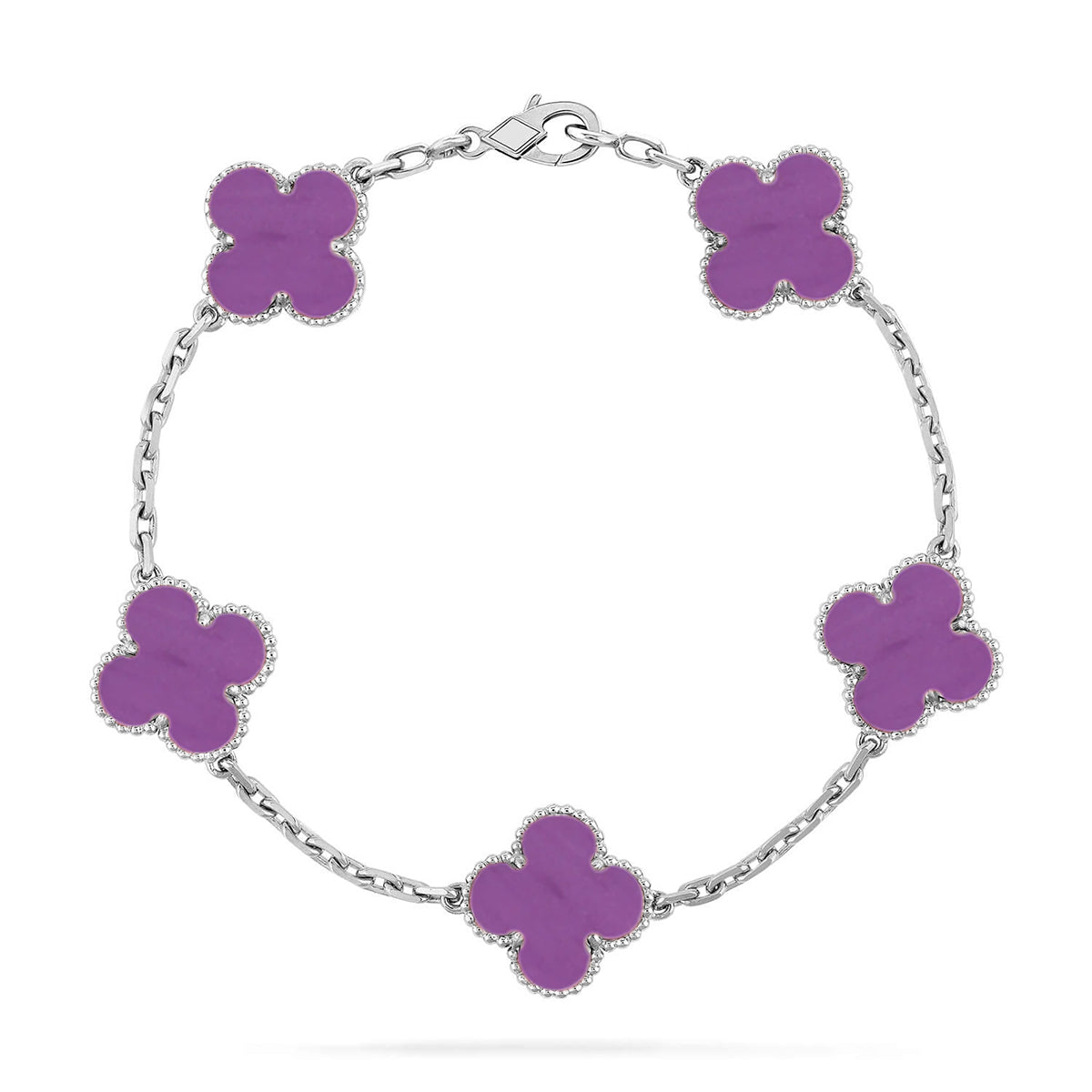 [Timi]New  CLOVER 5 MOTIF VIOLET BRACELET COLLECTION