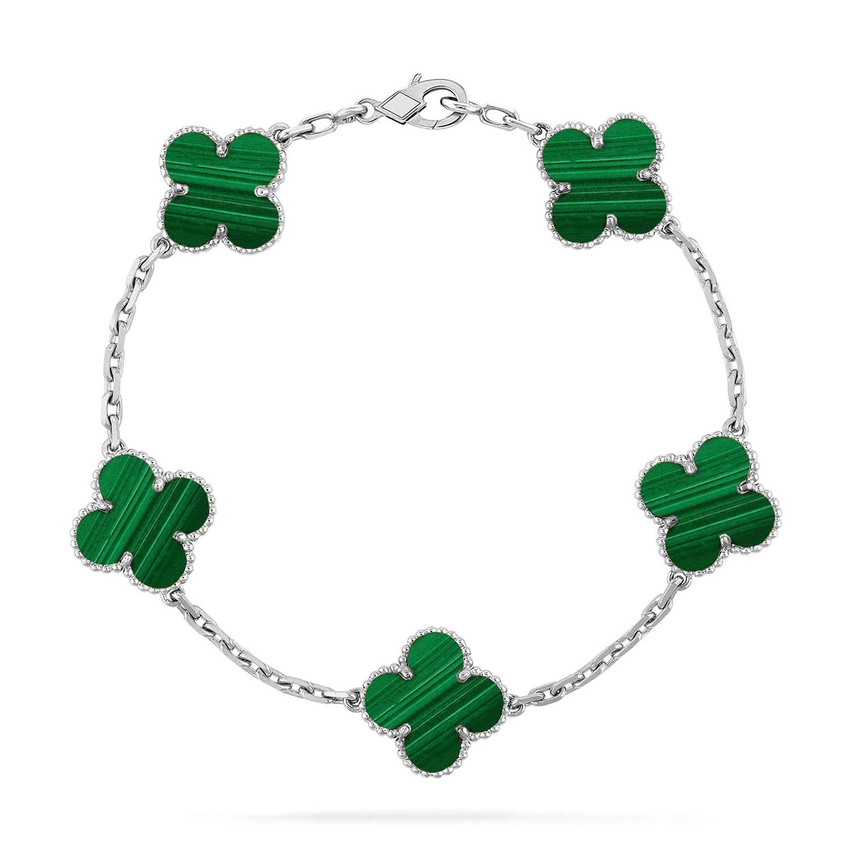 [Timi]New  CLOVER 5 MOTIF MALACHITE BRACELET COLLECTION