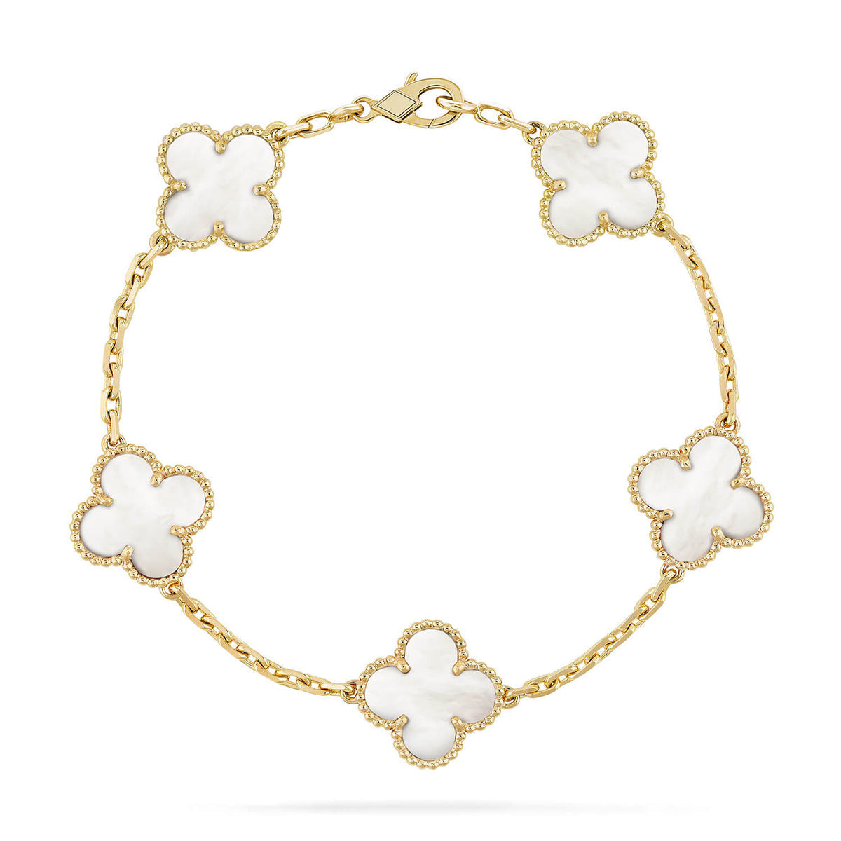 [Timi]New CLOVER WHITE PEARL MOP 5 MOTIF BRACELET COLLECTION