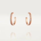 TimiLOVE DIAMOND PINK GOLD HOOP EARRINGS