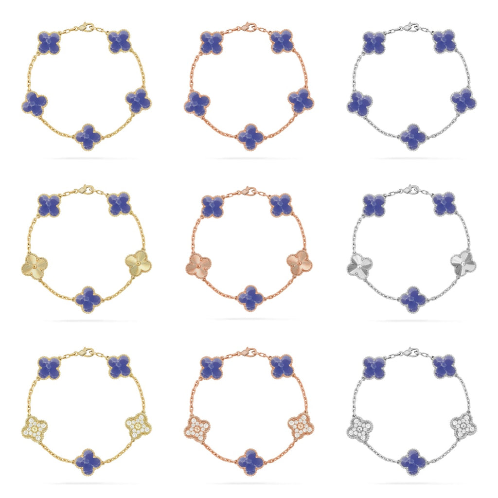 [Timi]New CLOVER 5 MOTIF BLUE VEINS BRACELET COLLECTION