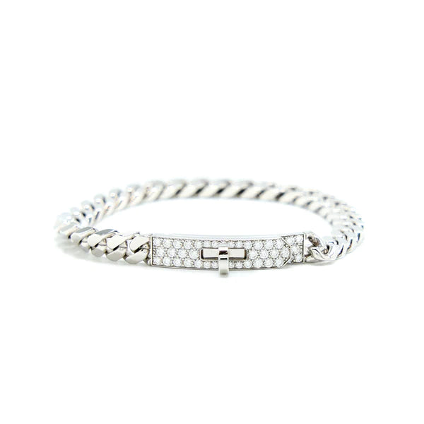 TimiKELLY CHAIN SILVER DIAMOND BRACELET