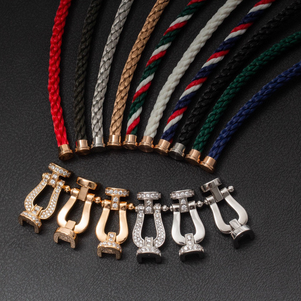 TimiFORCE LARGE HORSESHOE FULL DIAMOND BRACELET GOLD