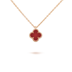 ¡®Timi¡¯CLOVER MINI 9.5MM WHITE CARNELIANS NECKLACE