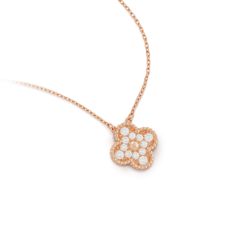 ¡®Timi¡¯CLOVER 15MM DIAMOND SINGLE FLOWER NECKLACE