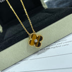 TimiCLOVER 15MM DIAMOND AND YELLOW TIGER'S EYE AGATE necklace