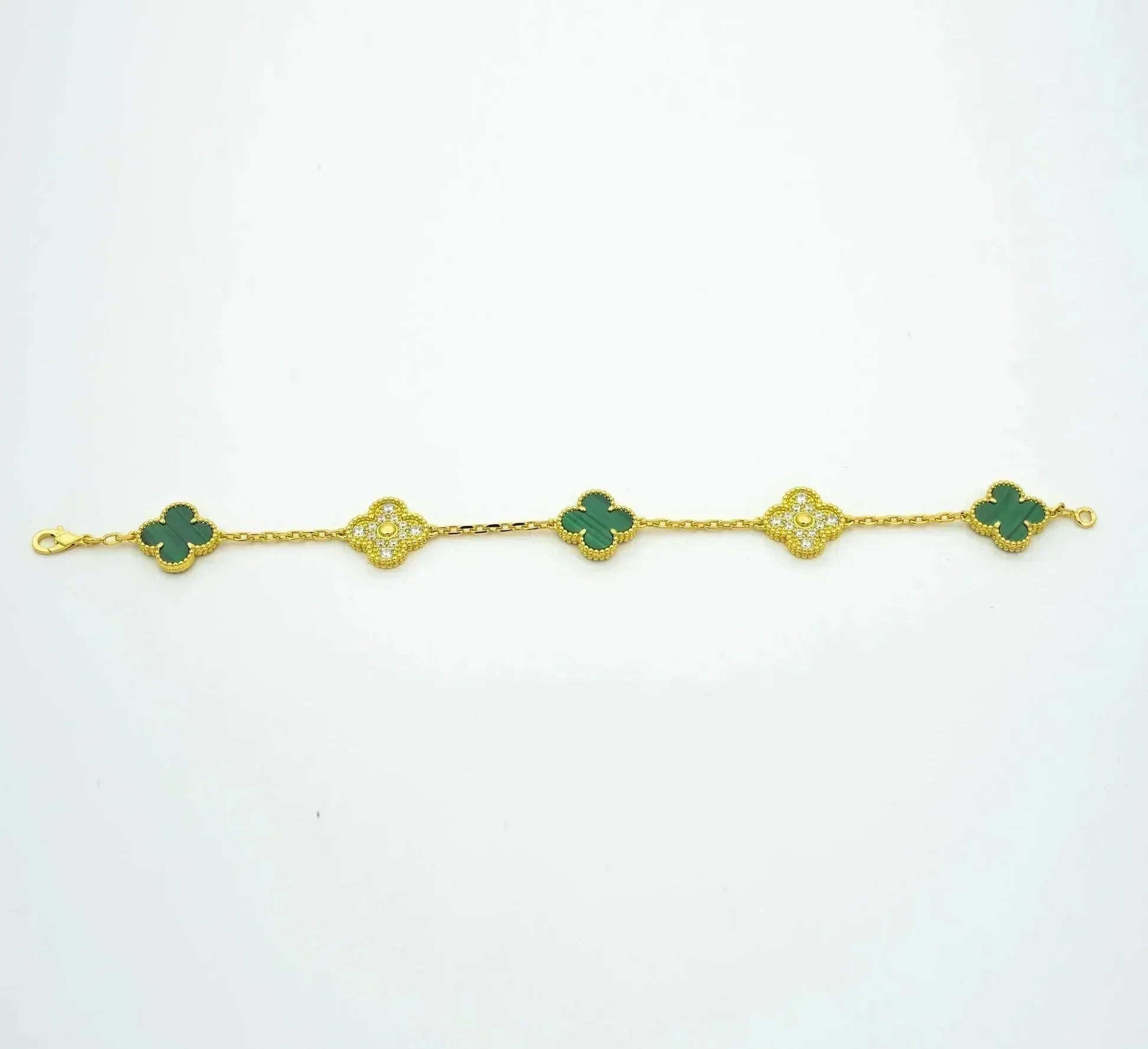 [Timi]New  CLOVER 5 MOTIF MALACHITE BRACELET COLLECTION