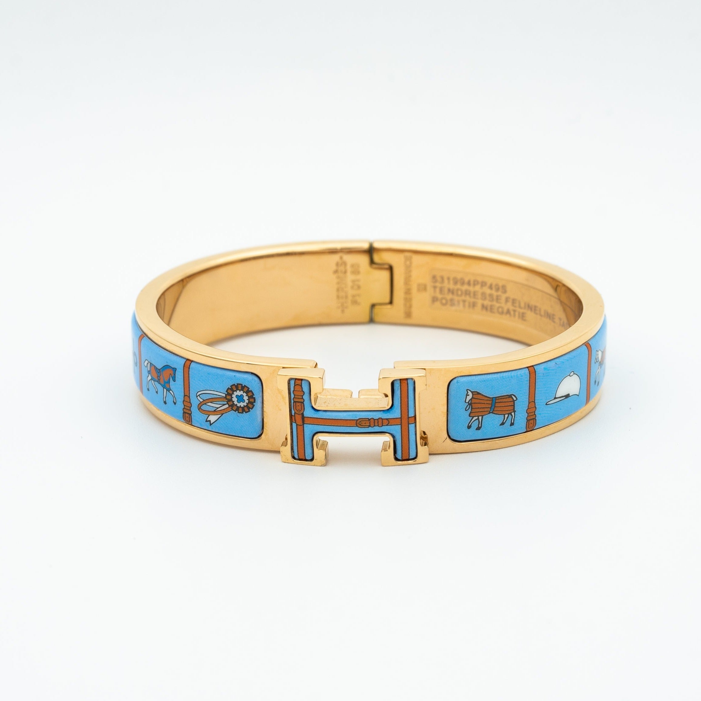 TimiH PINK GOLD BRACELET BLUE CERAMIC