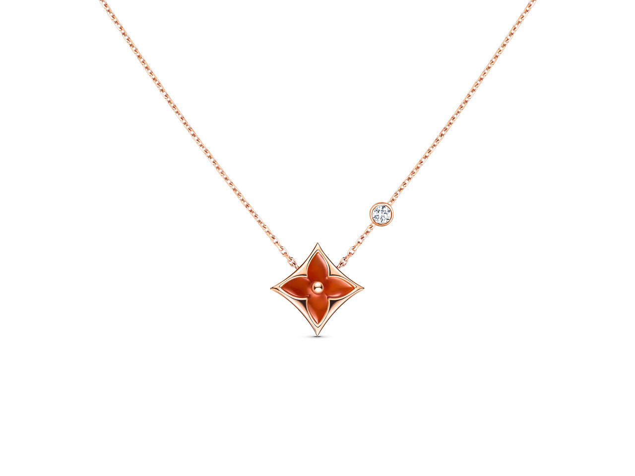 TimiSTAR NECKLACE PINK GOLD 1 DIAMOND