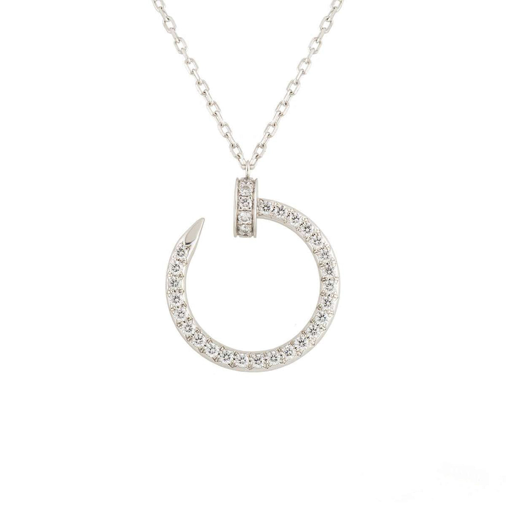 TimiJUSTE NECKLACE SILVER DIAMONDS