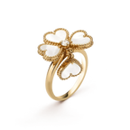 TimiSWEET CLOVER WHITE MOP RING