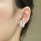 TimiH STUD EARRINGS WITH SILVER DIAMONDS