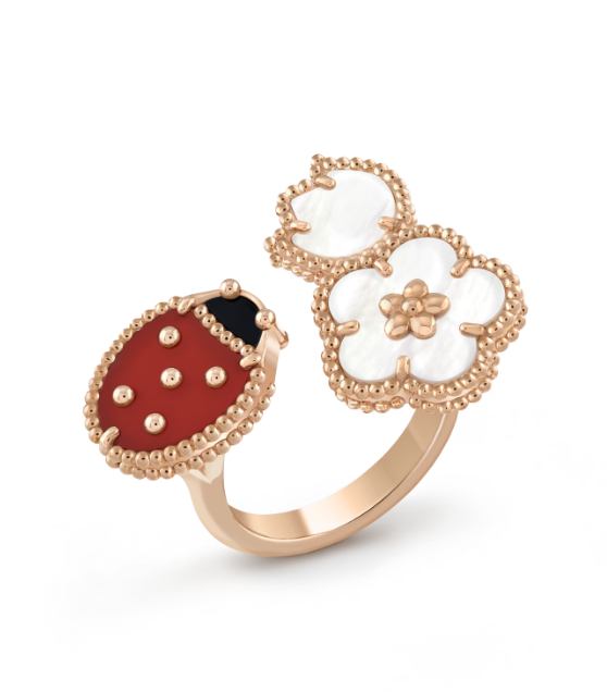 TimiLUCKY 3 MOTIF ROSE GOLD RING