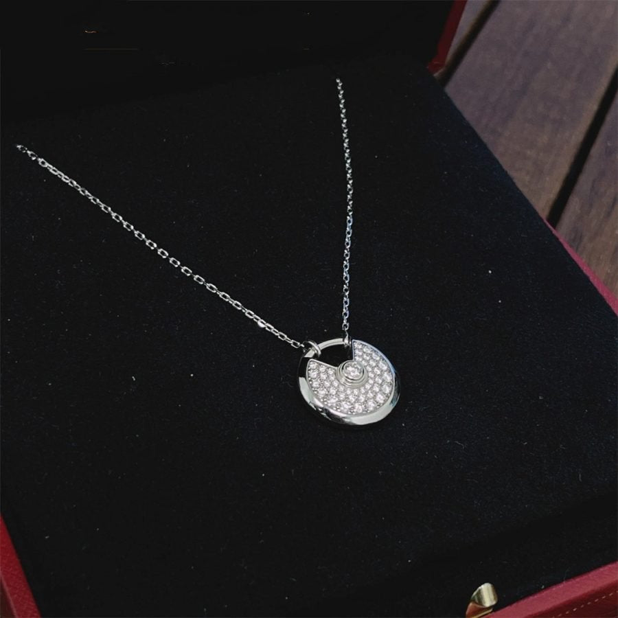 TimiAMULETTE SILVER FULL DIAMOND NECKLACE