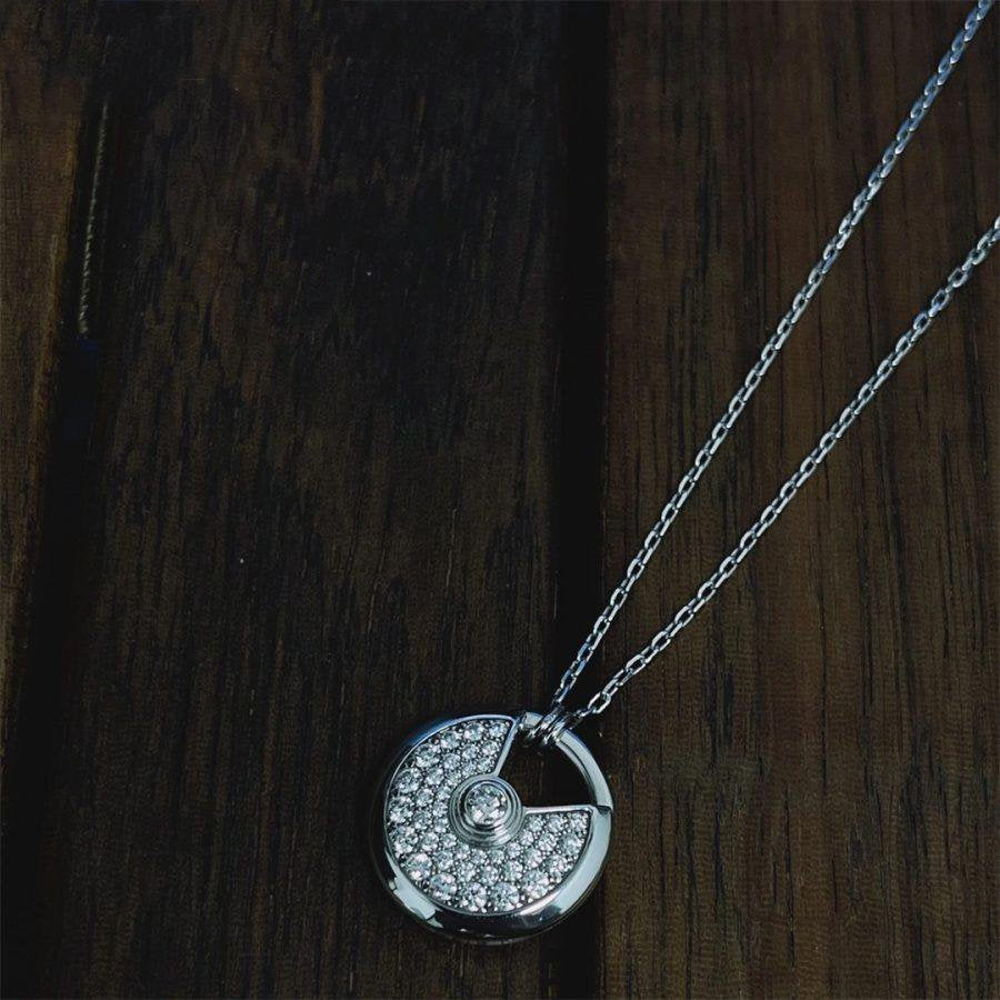 TimiAMULETTE SILVER FULL DIAMOND NECKLACE