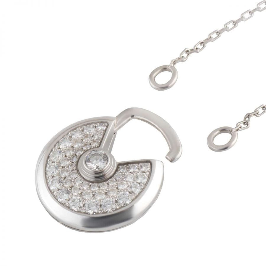 TimiAMULETTE SILVER FULL DIAMOND NECKLACE
