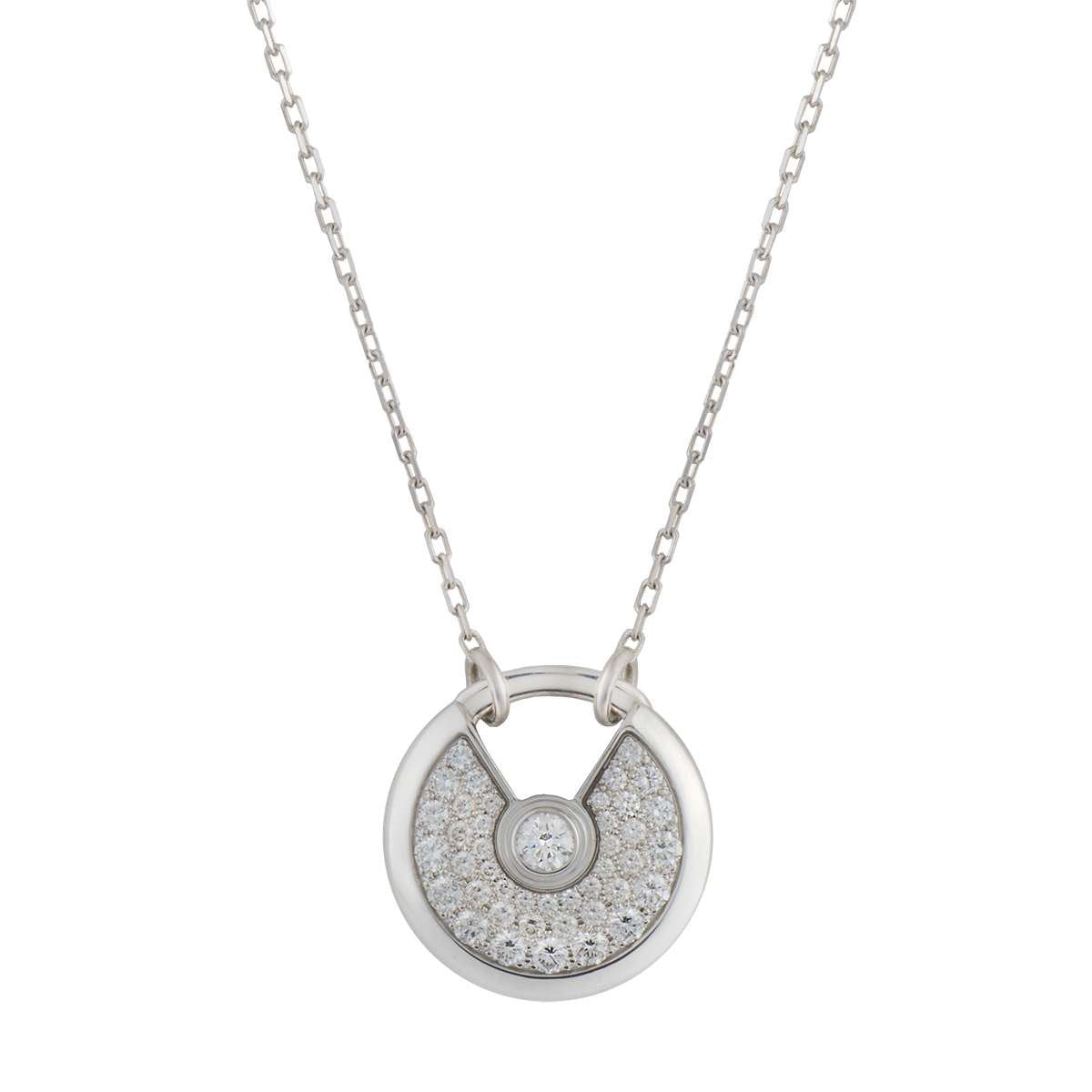 TimiAMULETTE SILVER FULL DIAMOND NECKLACE