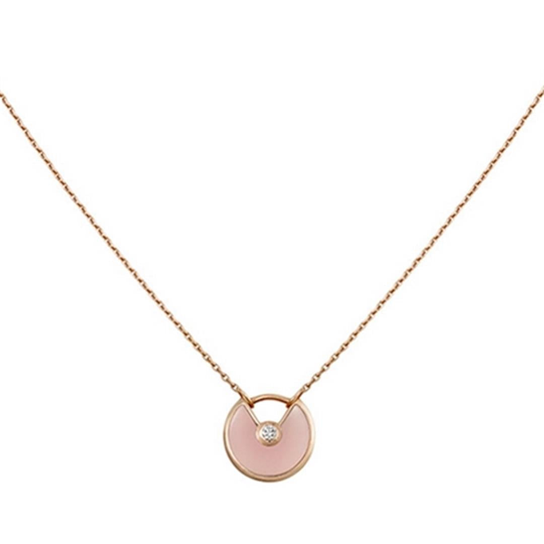 TimiAMULETTE ROSE GOLD PINK MOP NECKLACE