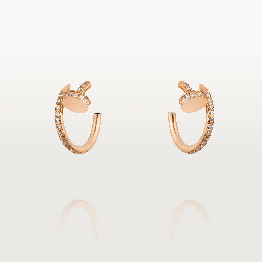 TimiJUSTE EARRINGS 12.75MM PINK GOLD DIAMOND