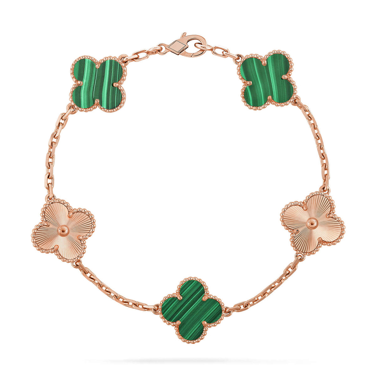 [Timi]New  CLOVER 5 MOTIF MALACHITE BRACELET COLLECTION
