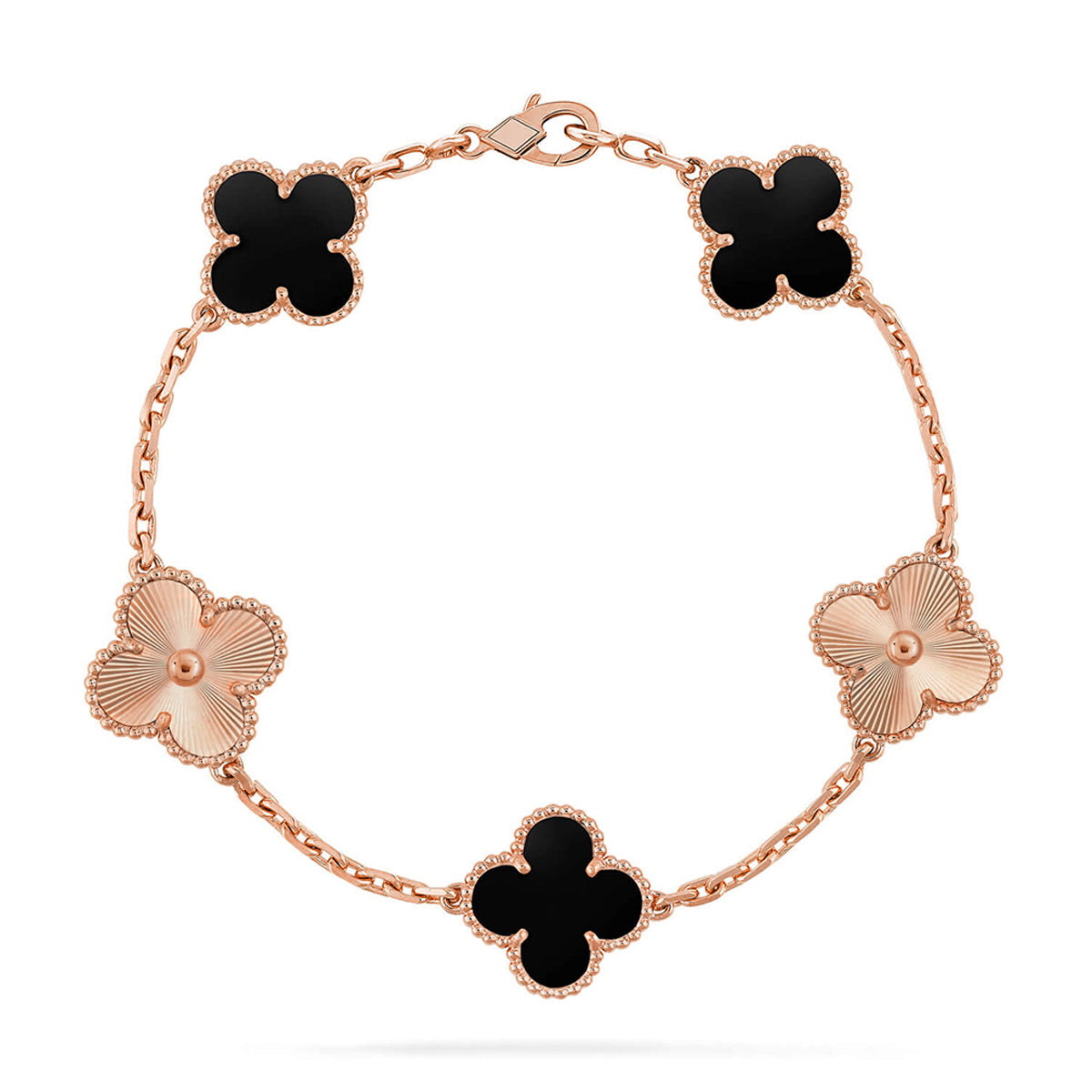 [Timi]New CLOVER 5 MOTIF ONYXS BRACELET COLLECTION
