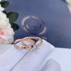 TimiBEE LOVE RING PINK GOLD 1 DIAMOND
