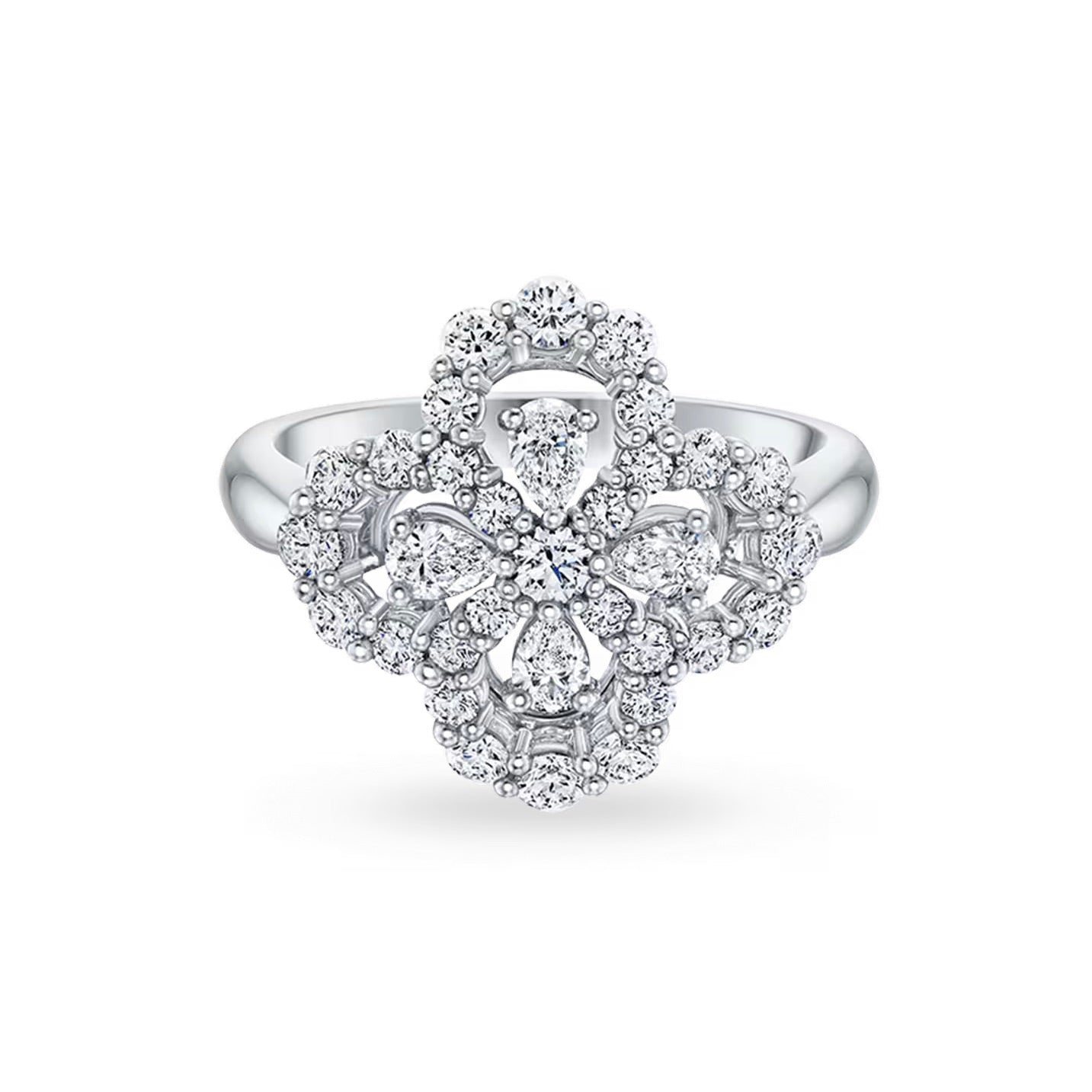 TimiLOOP RING FULL MOTIF DIAMOND 16MM SILVE