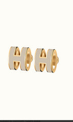 TimiMINI POP H GOLD EARRINGS GREY
